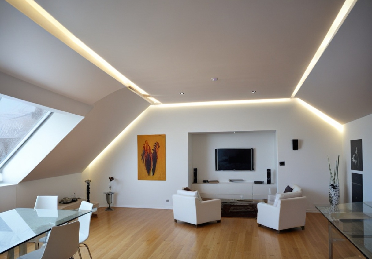 Натяжные потолки для мансарды