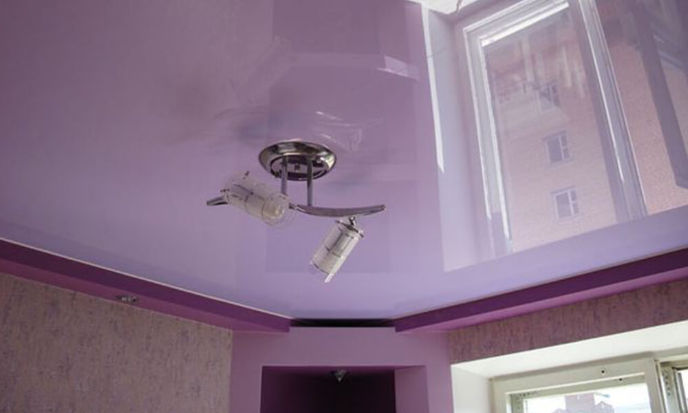 Фиолетовые натяжные потолки